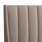 Aspen Vertical Tufted Headboard Platform Bed Set, King, Mink