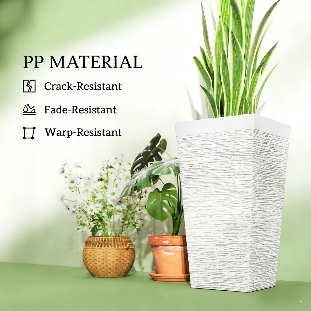 Stackable Tapered Planters, Set of 3 Outdoor Planters