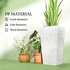 Stackable Tapered Planters, Set of 3 Outdoor Planters