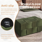 Ottoman Foot Rest in Soft Corduroy Design