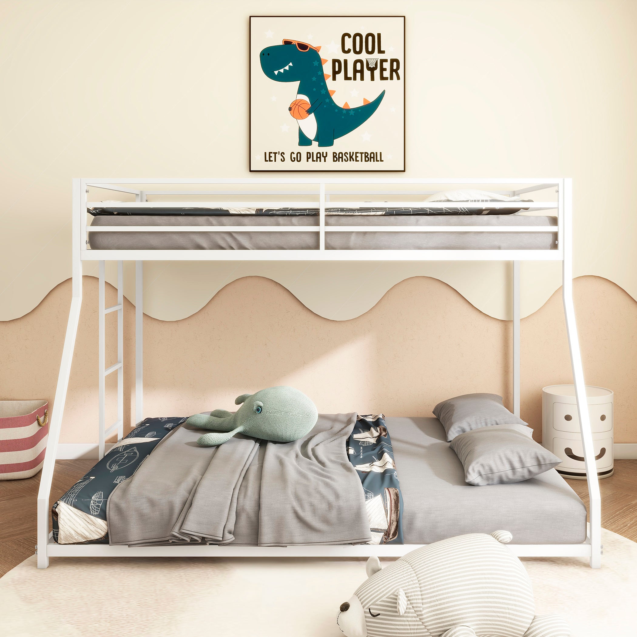 Adam Sturdy Twin Over Full Bunk Bed - Metal