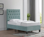 Blue Twin Upholstered Bed