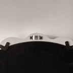 White Scalloped Round Wall Mirror