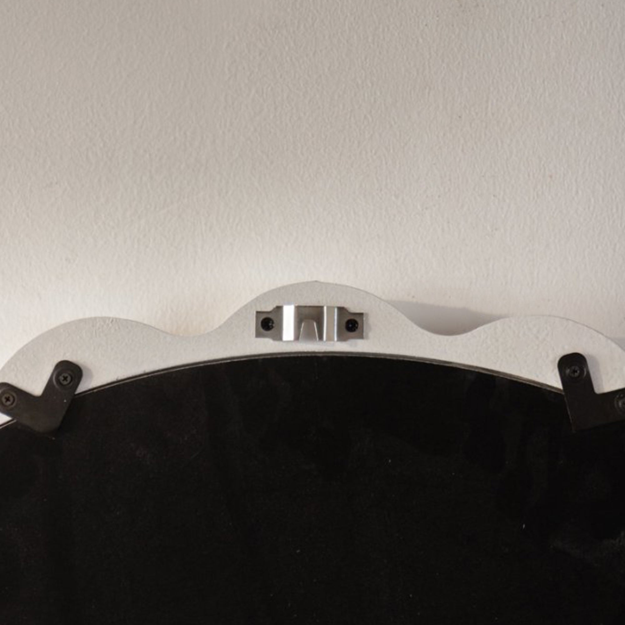 White Scalloped Round Wall Mirror