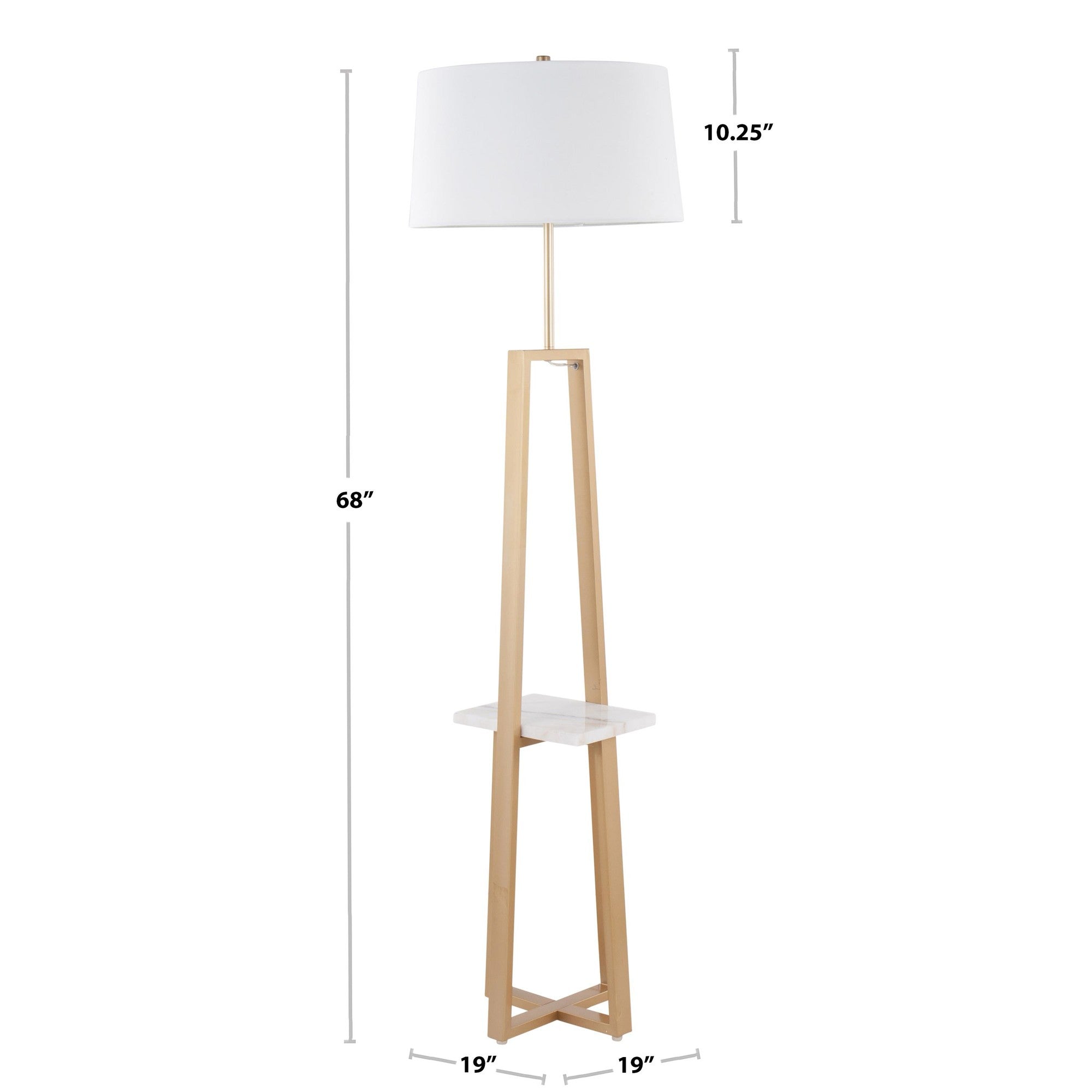 Shelf Contemporary Floor Lamp