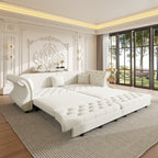 97.6" Oversized Chesterfield Pull Out Sofa Bed