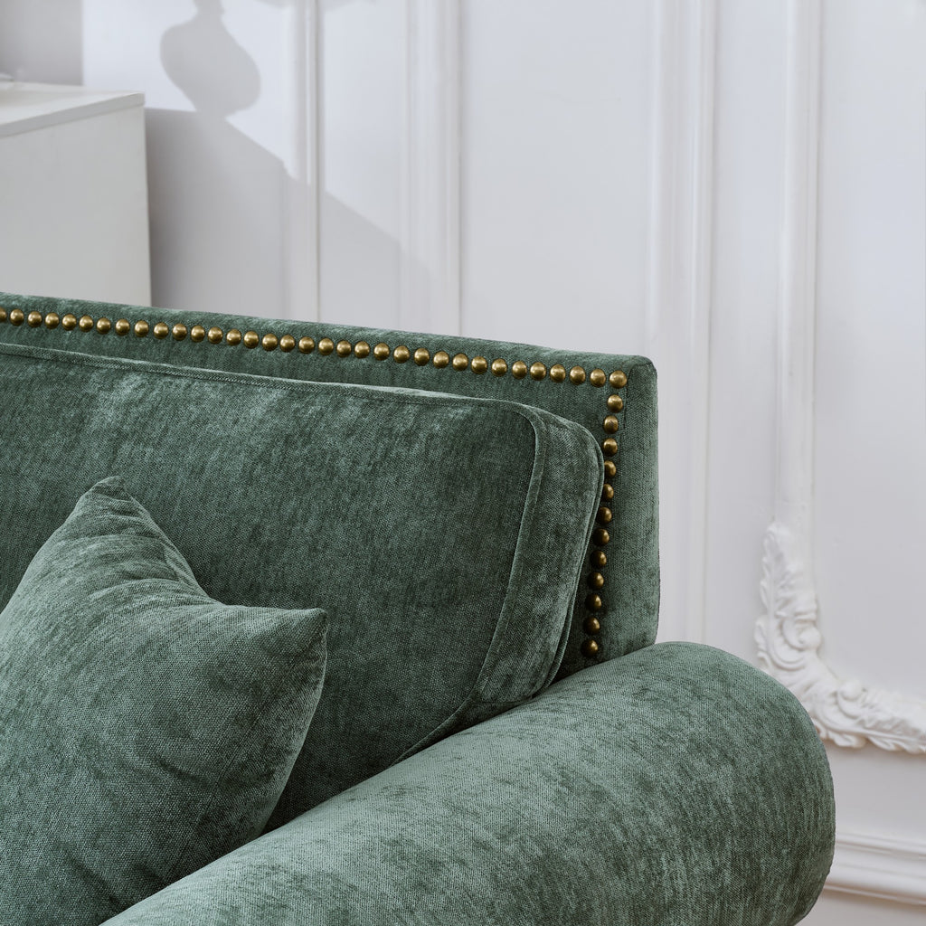 86" Modern 3-Seater Sofa with Rolled Arms