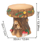 12.6" Resin Squirrel Garden Chair