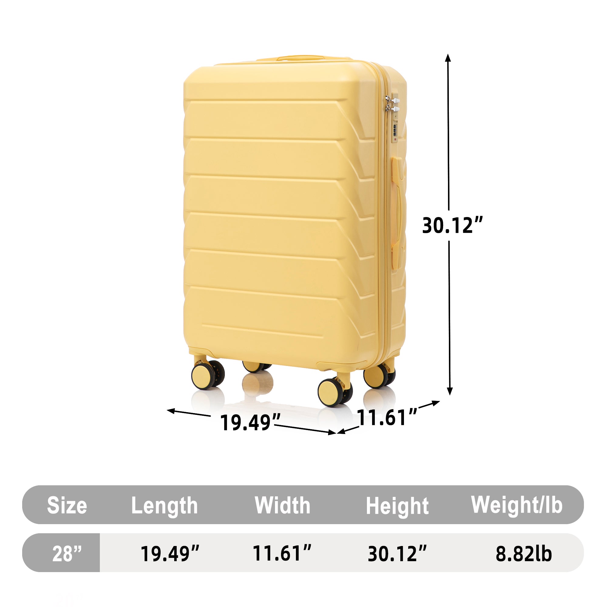 28 Inch ABS Hard Shell Large Travel Checked Luggage