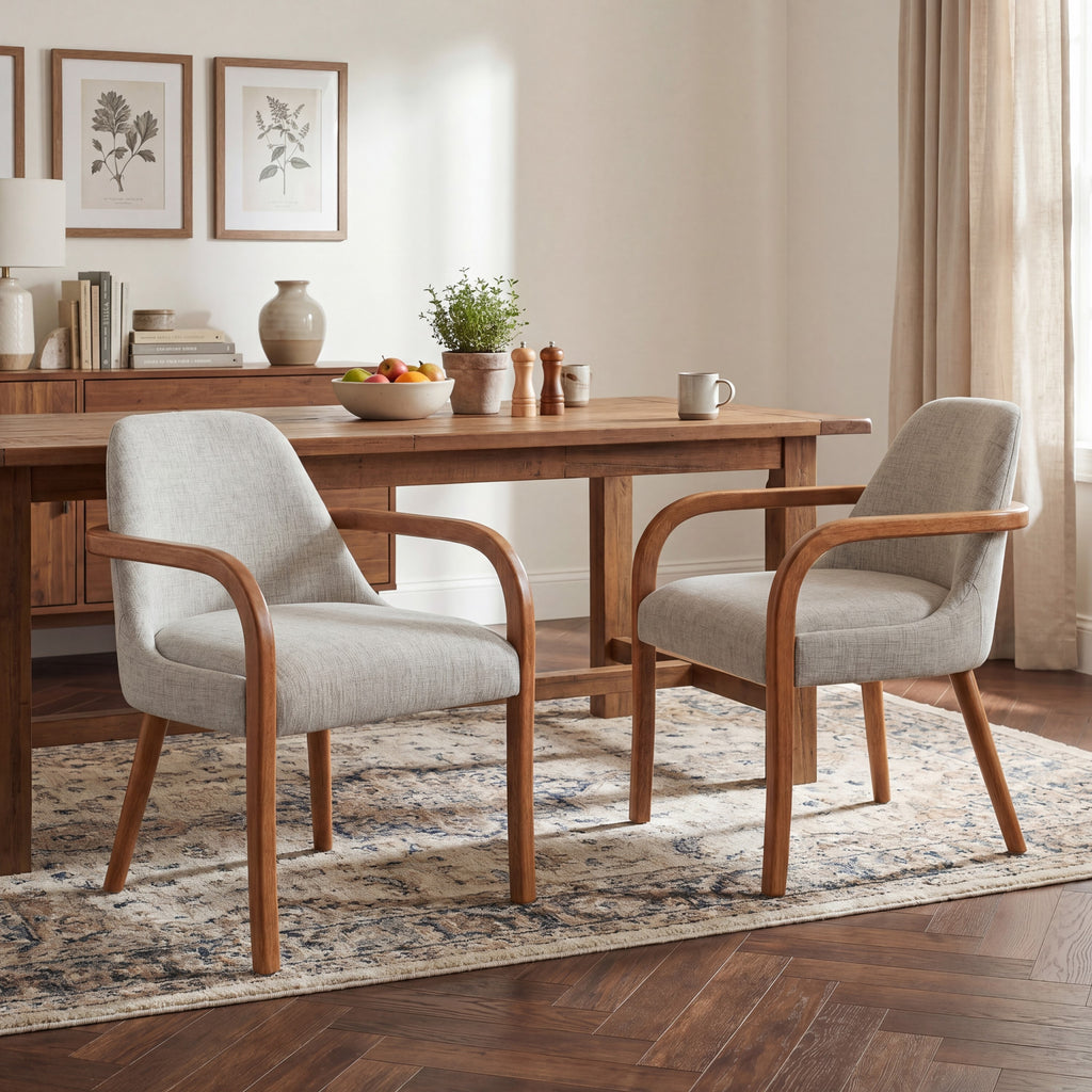 Set of 2 Mid-Century Dining Chairs