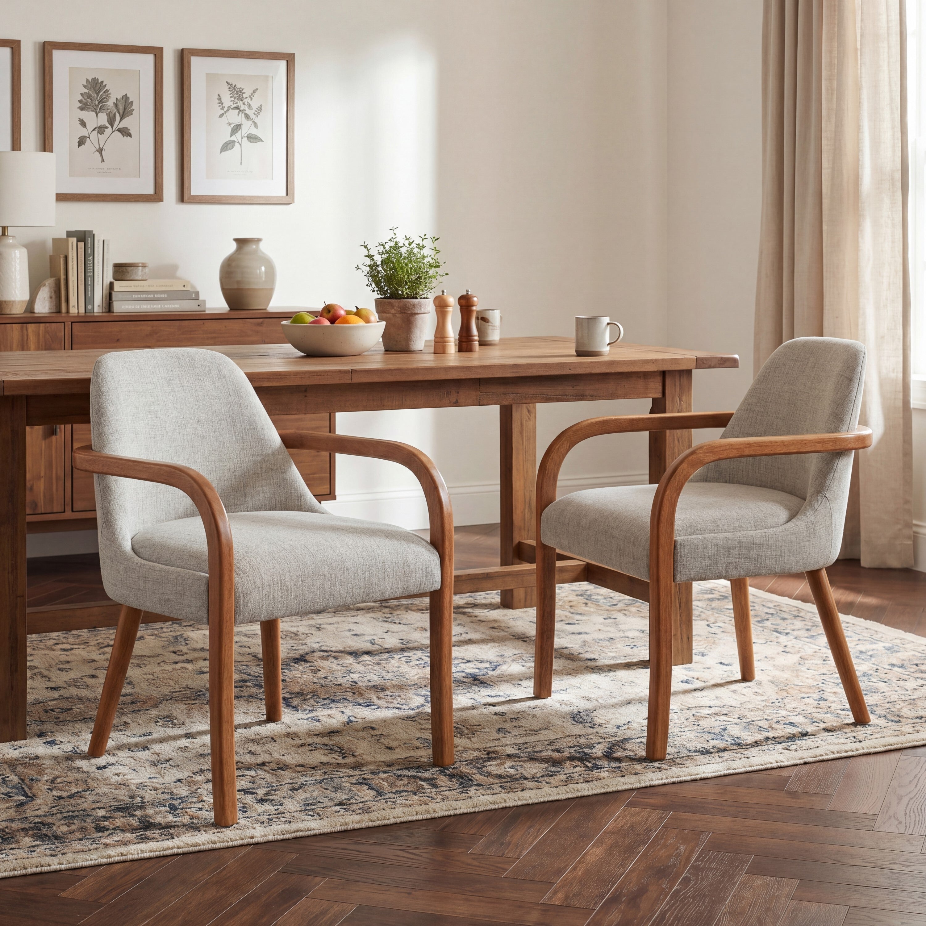 Set of 2 Mid-Century Dining Chairs