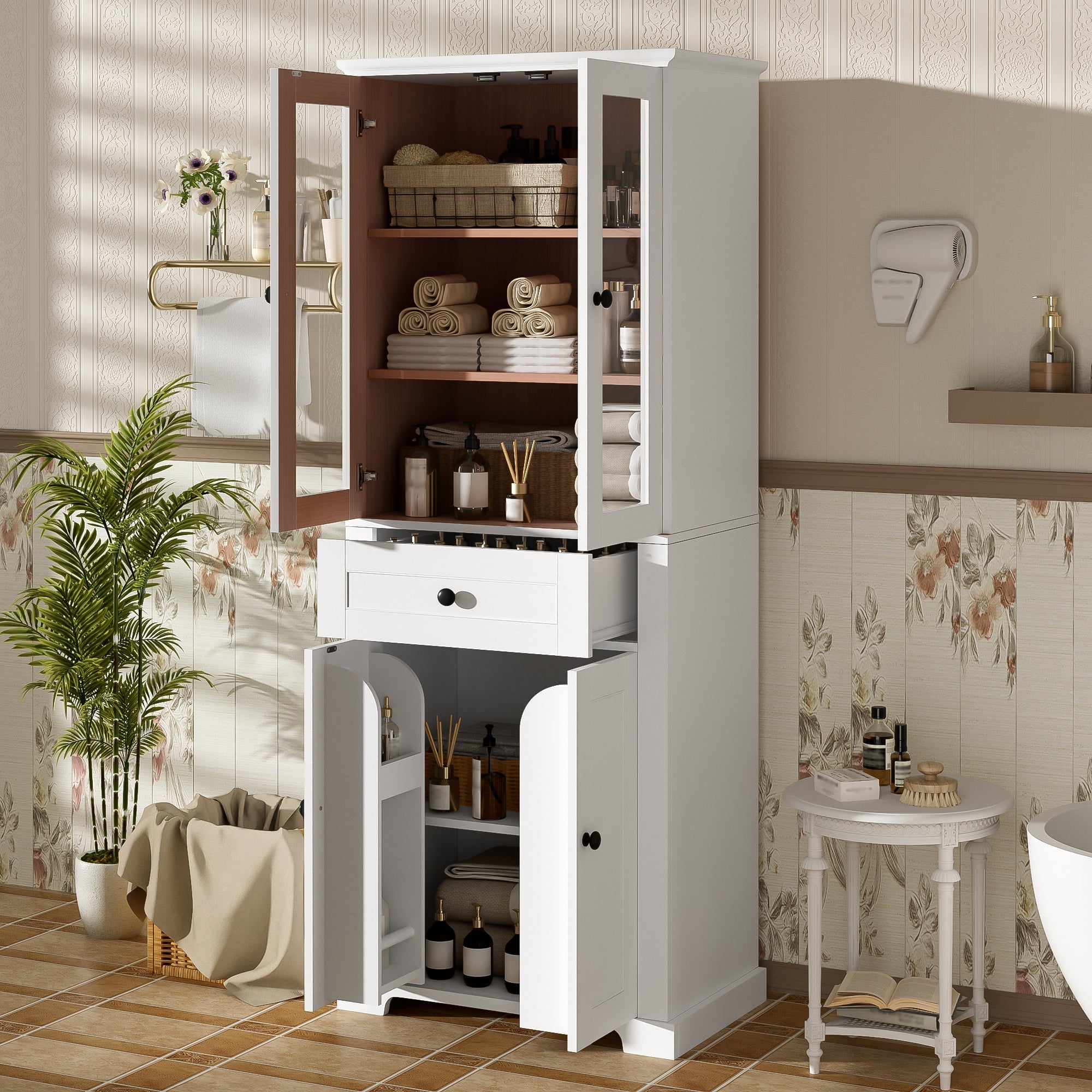 67.2' Tall Bathroom Storage Cabinet
