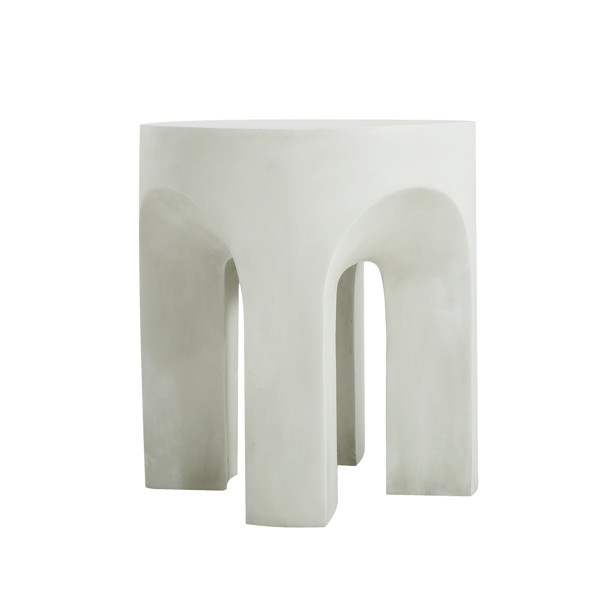 Outdoor MGO Round Top Side Table/End Table in Antique White