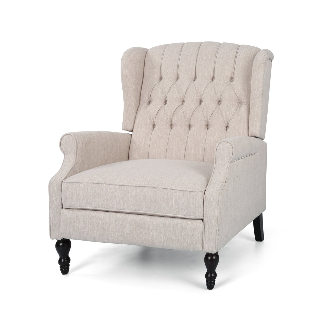 Push Back Recliner Chair with Rivet Decoration