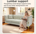 Modern Tufted Velvet Sofa with Pillows