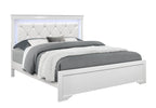 Shaker Bed with Tufted Headboard