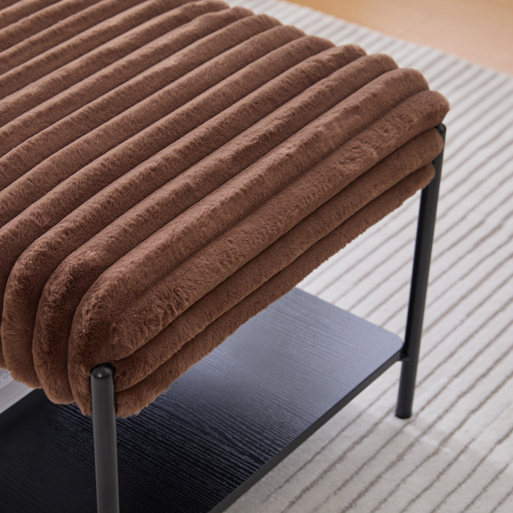 30.7" Wide Upholstered Ottoman Coffee Table Foot Rest