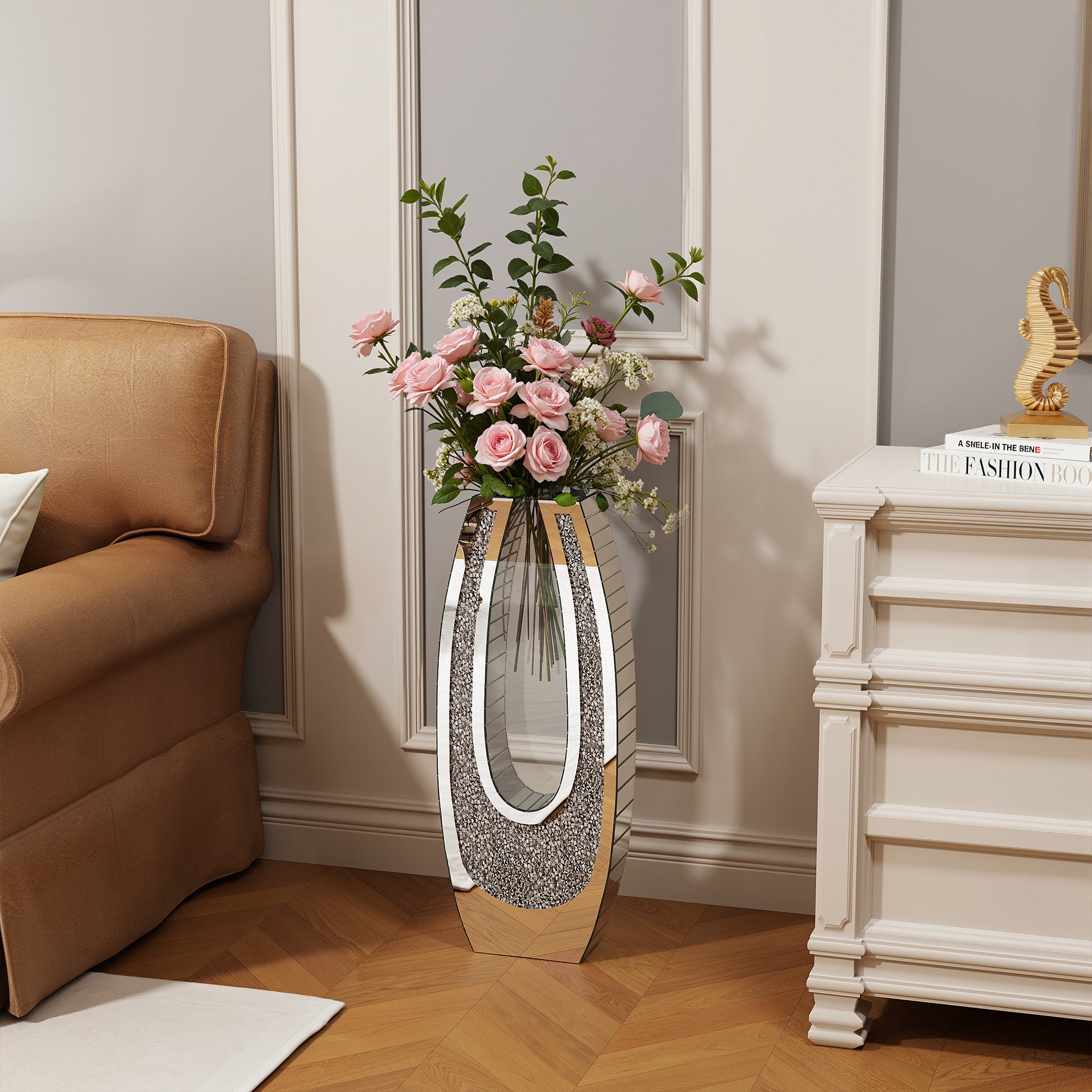 24.01" U-Shaped Floor Vase