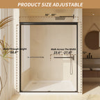 Tempered Glass Double Sliding Shower Door