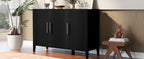 U-Style Wavy 3-Door Sideboard with Solid Pine Legs