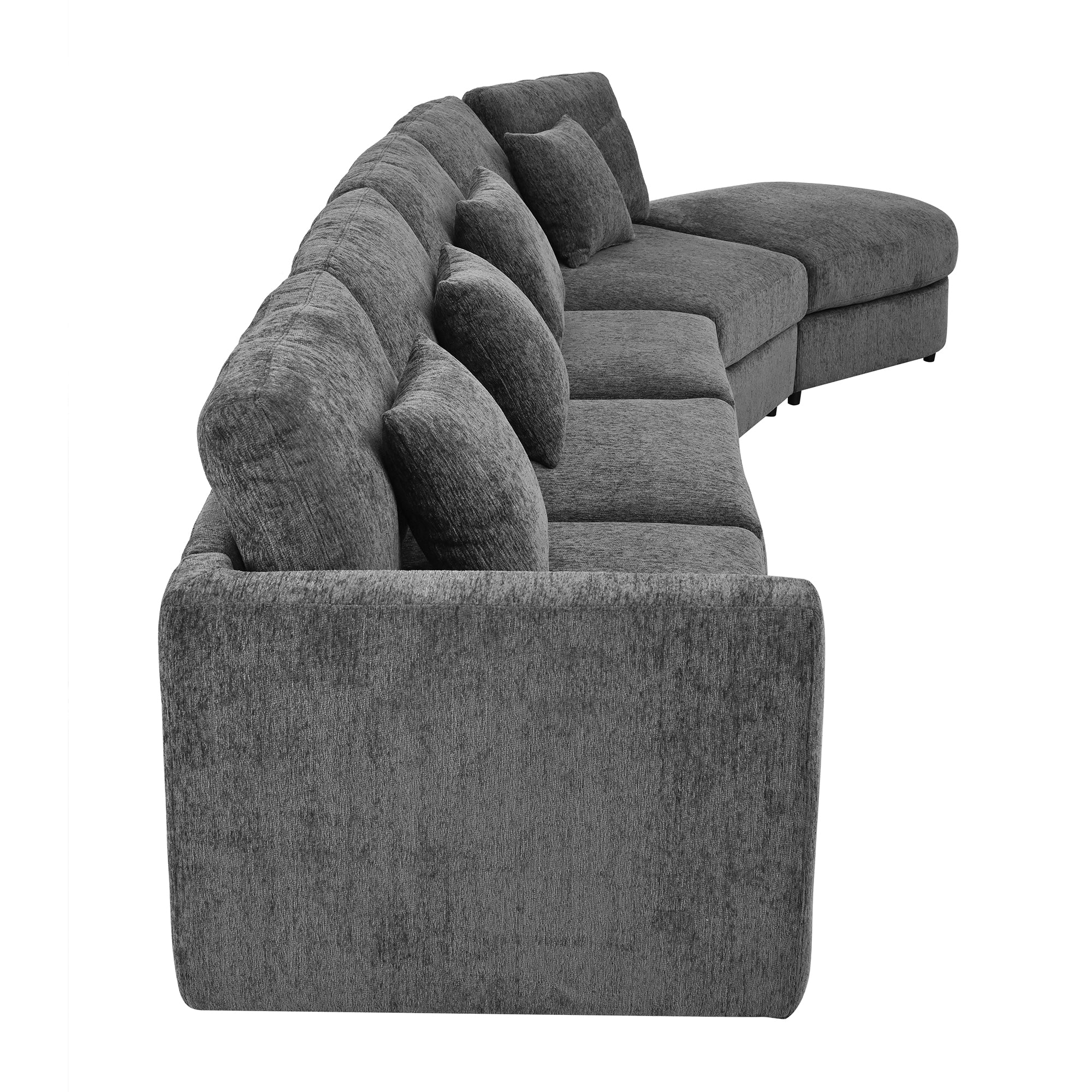 U_Style Modern 5-Seater Curved Modular Sectional Sofa