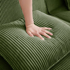 Armless Sofa with Pillow - Green