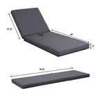 Lounge Chaise Set, Acacia Wood with Water-Resistant Lounge Cushions