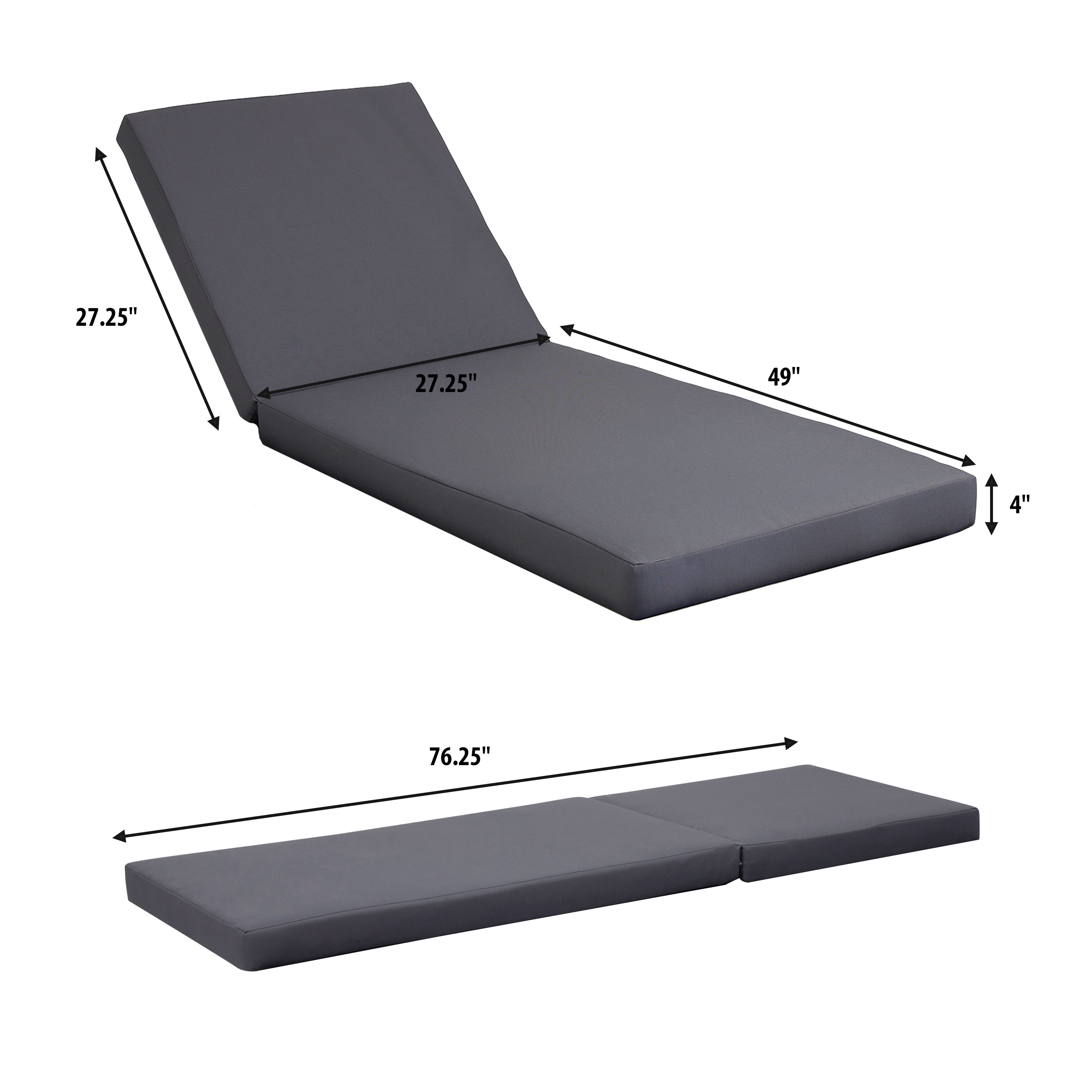 Lounge Chaise Set, Acacia Wood with Water-Resistant Lounge Cushions