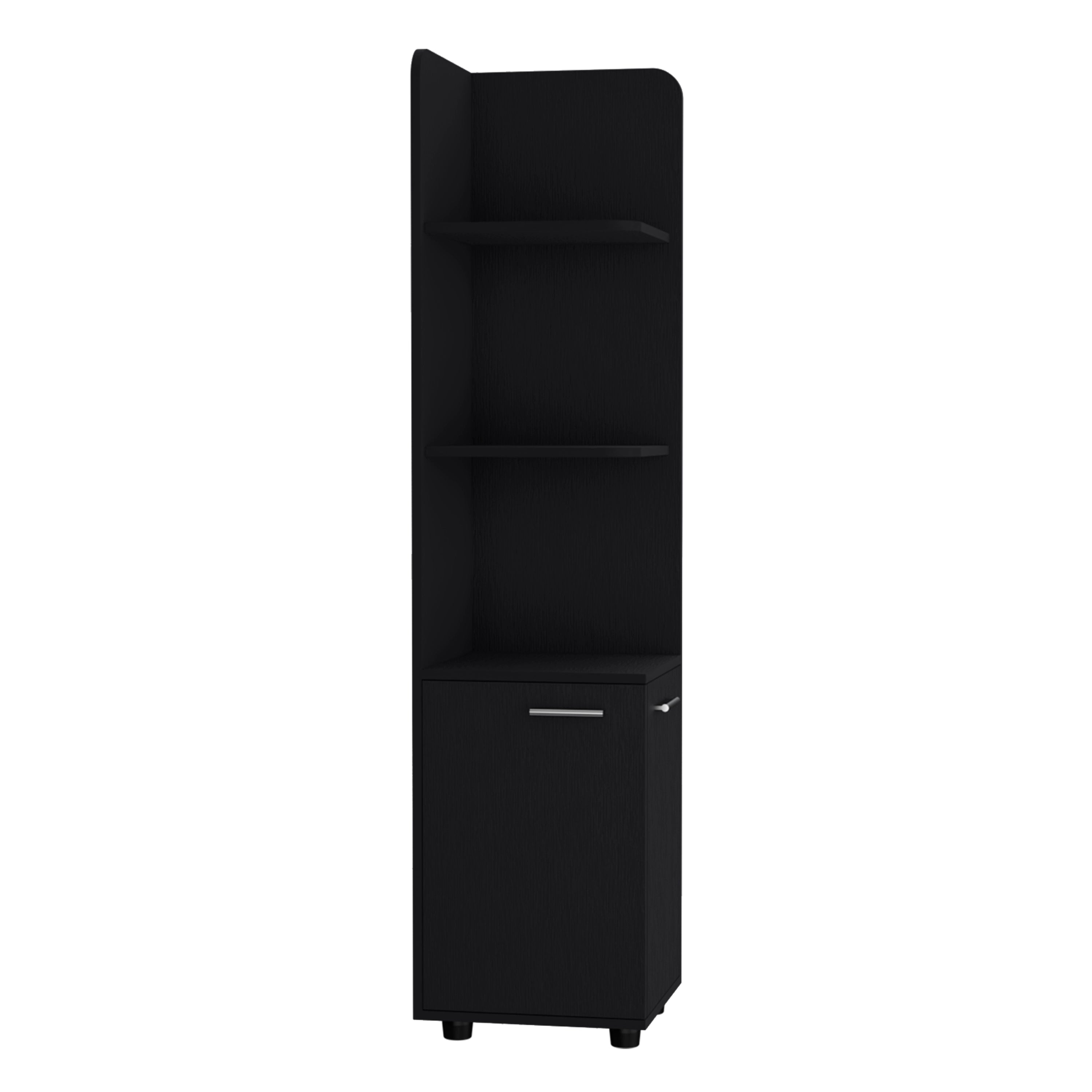 Corner Cabinet 62" Tall with 3-Tier Shelf and 2-Door