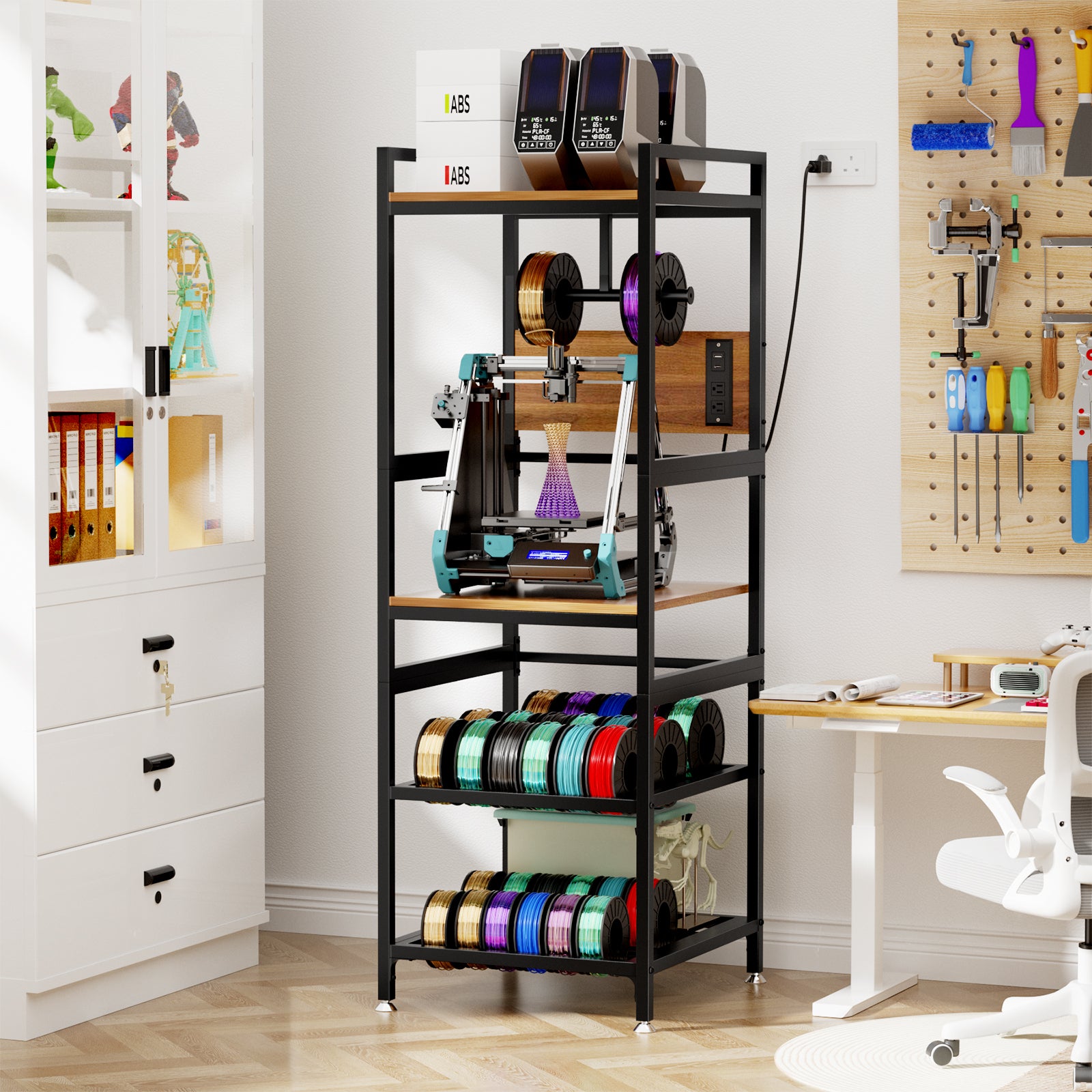 3D Printer Stand with Filament Storage
