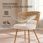 Wicker Dining Chairs - 2-Piece Set
