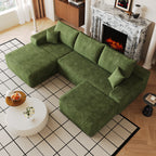 107" Cloud Sectional Sofa with Ottoman