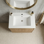 30-Inch Ceramic Bathroom Vanity Sink Top with Single Hole