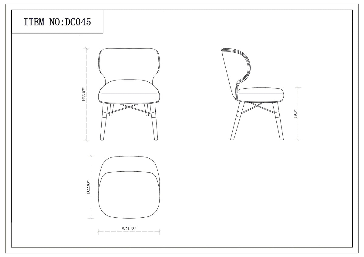 Strine Wood Upholstered Dining Chair