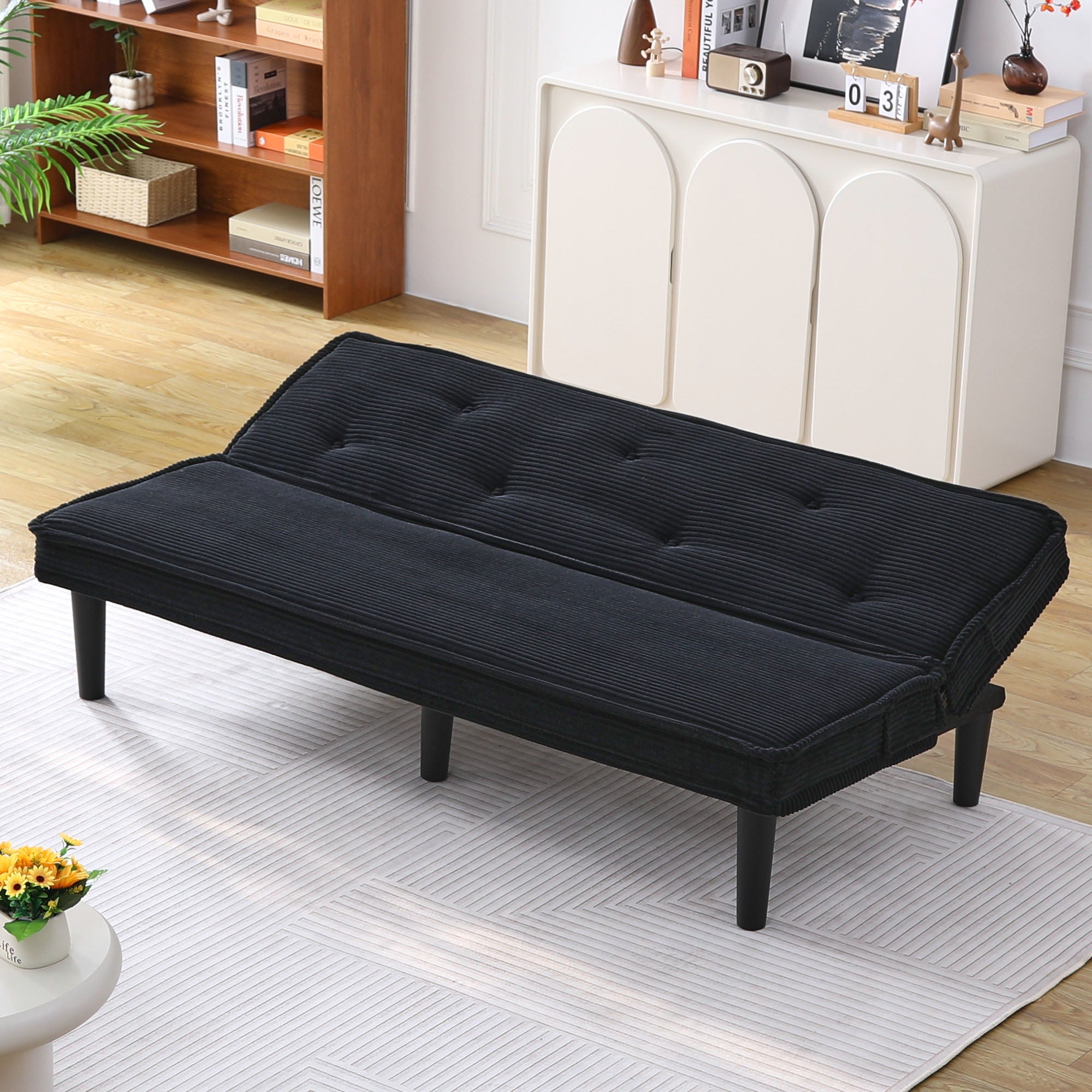 66-Inch Corduroy Sofa Bed