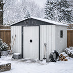 8ft x 4ft Outdoor Metal Storage Shed with Window