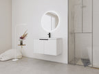 36" Wall Mounted Bathroom Vanity with Resin Sink & 2 Soft-Close Doors