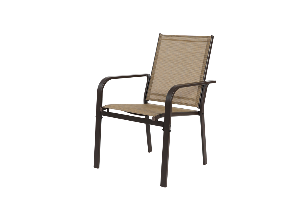 7 Pieces Patio Dining Set with Rectangular Table and 6 Stackable Chairs