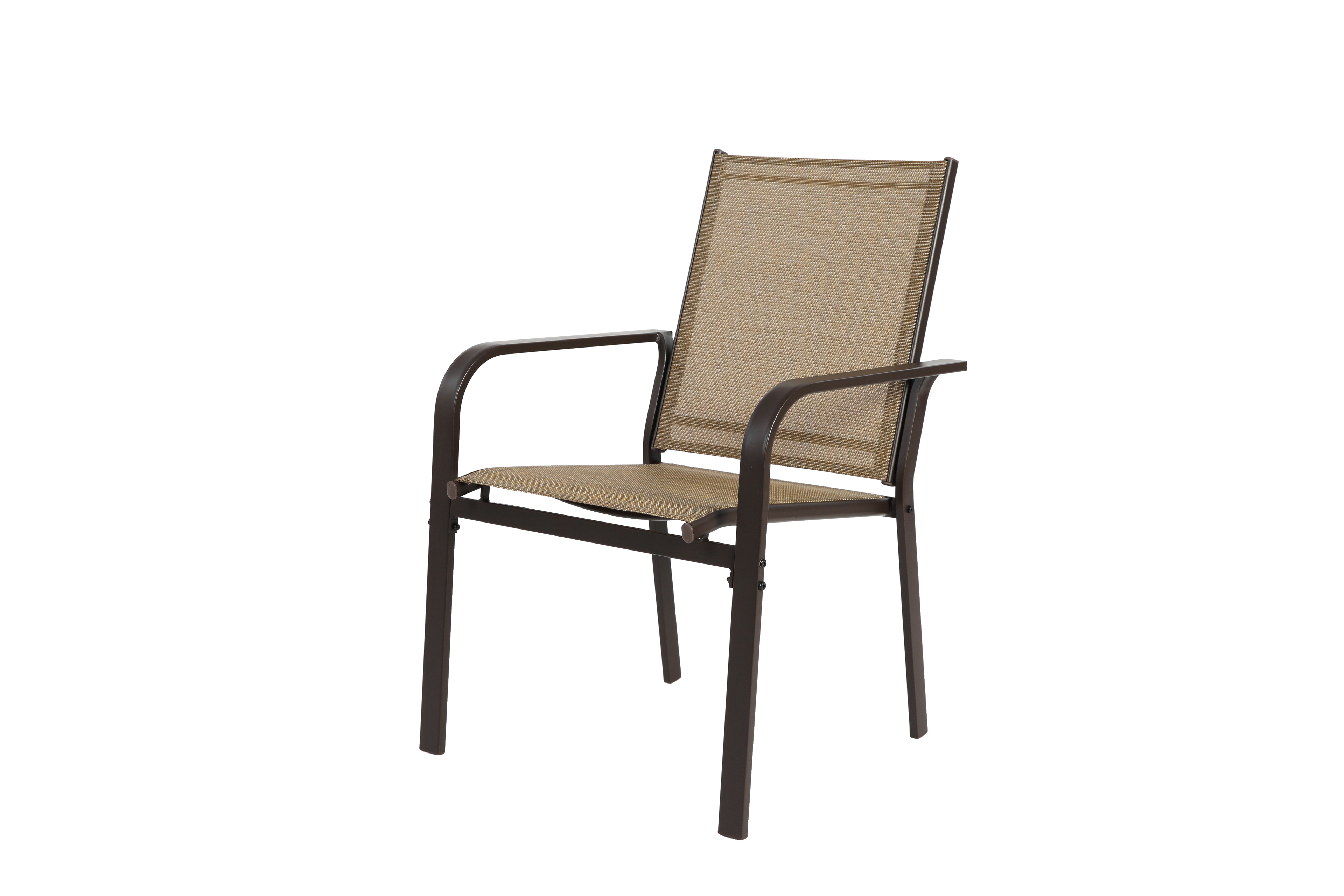 7 Pieces Patio Dining Set with Rectangular Table and 6 Stackable Chairs