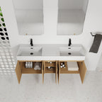 60" Floating Double Sink Bathroom Vanity with Extra-Large Storage