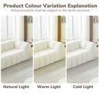 Chenille Pure Foam Sofa, Modern Quilted Cloud Sofa