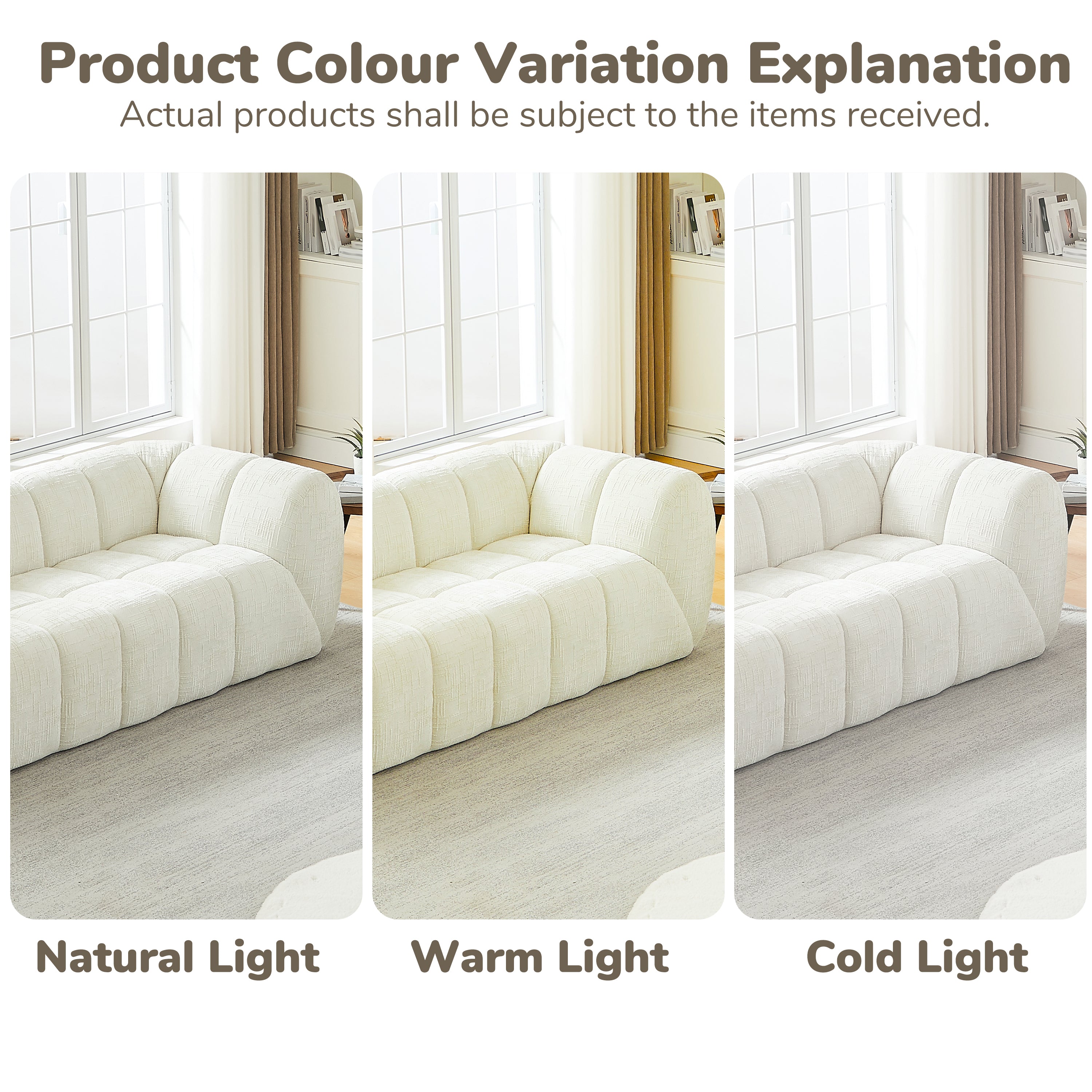 Chenille Pure Foam Sofa, Modern Quilted Cloud Sofa