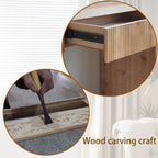 Rustic Wooden Console Table with Drawer