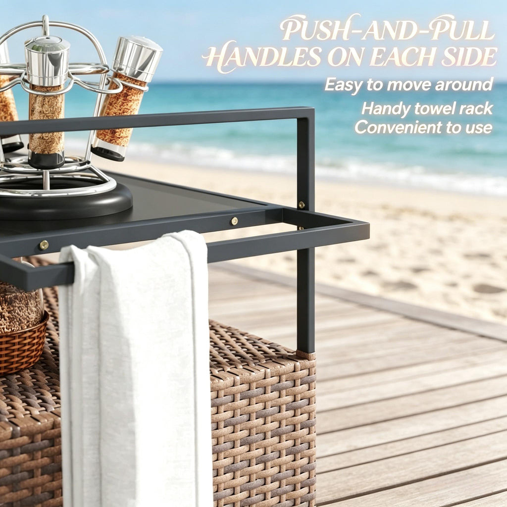 Rattan Storage Cart