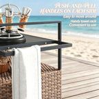 Rattan Storage Cart