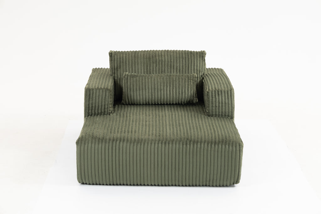 Sofa Bed - 62.6" x 48.23" Compressed Couch with Lumbar Pillows