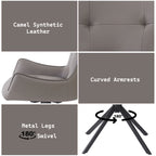 Damita Camel Synthetic Leather Dining Chair