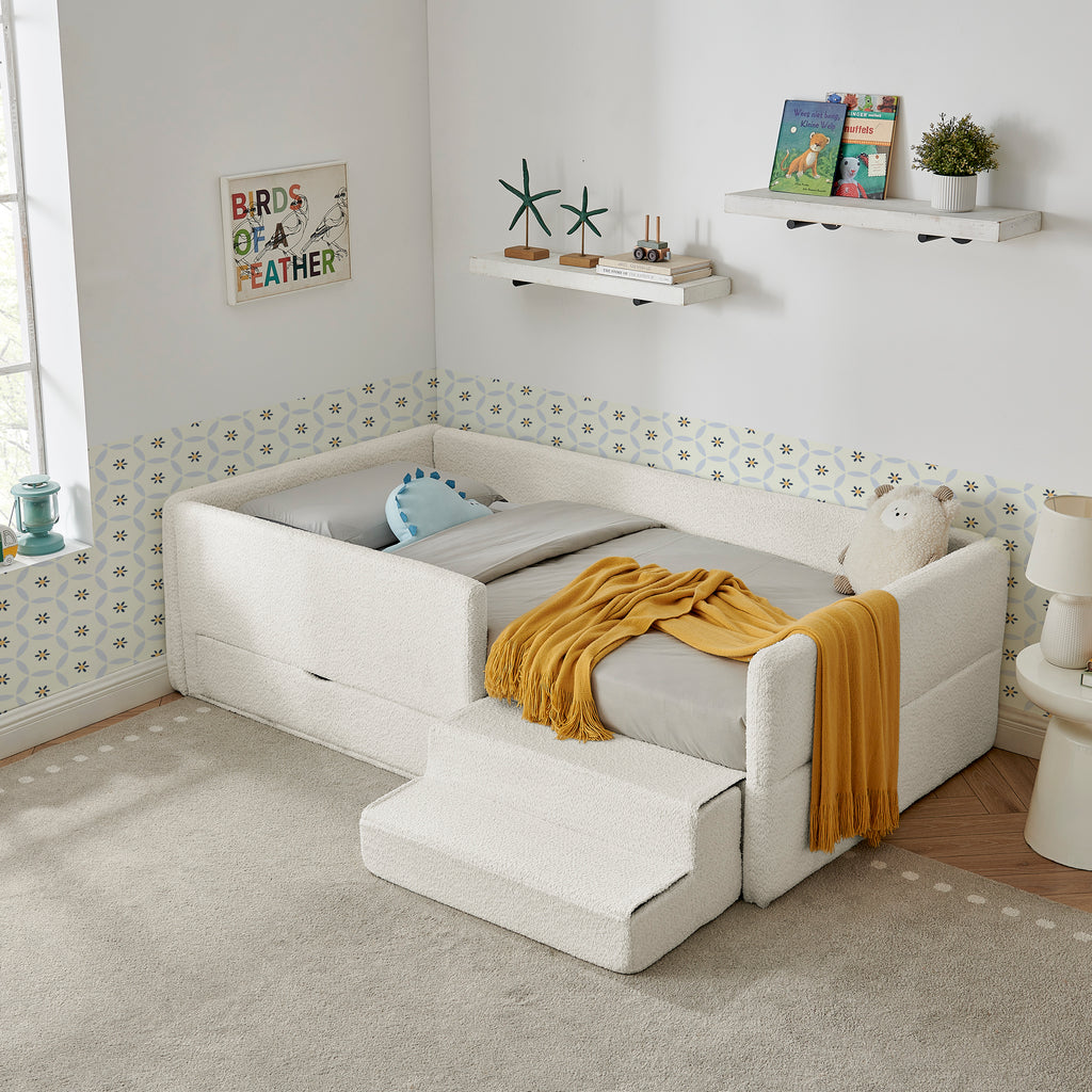 Twin Size Safe Cozy Multi-Functional Kids Bed