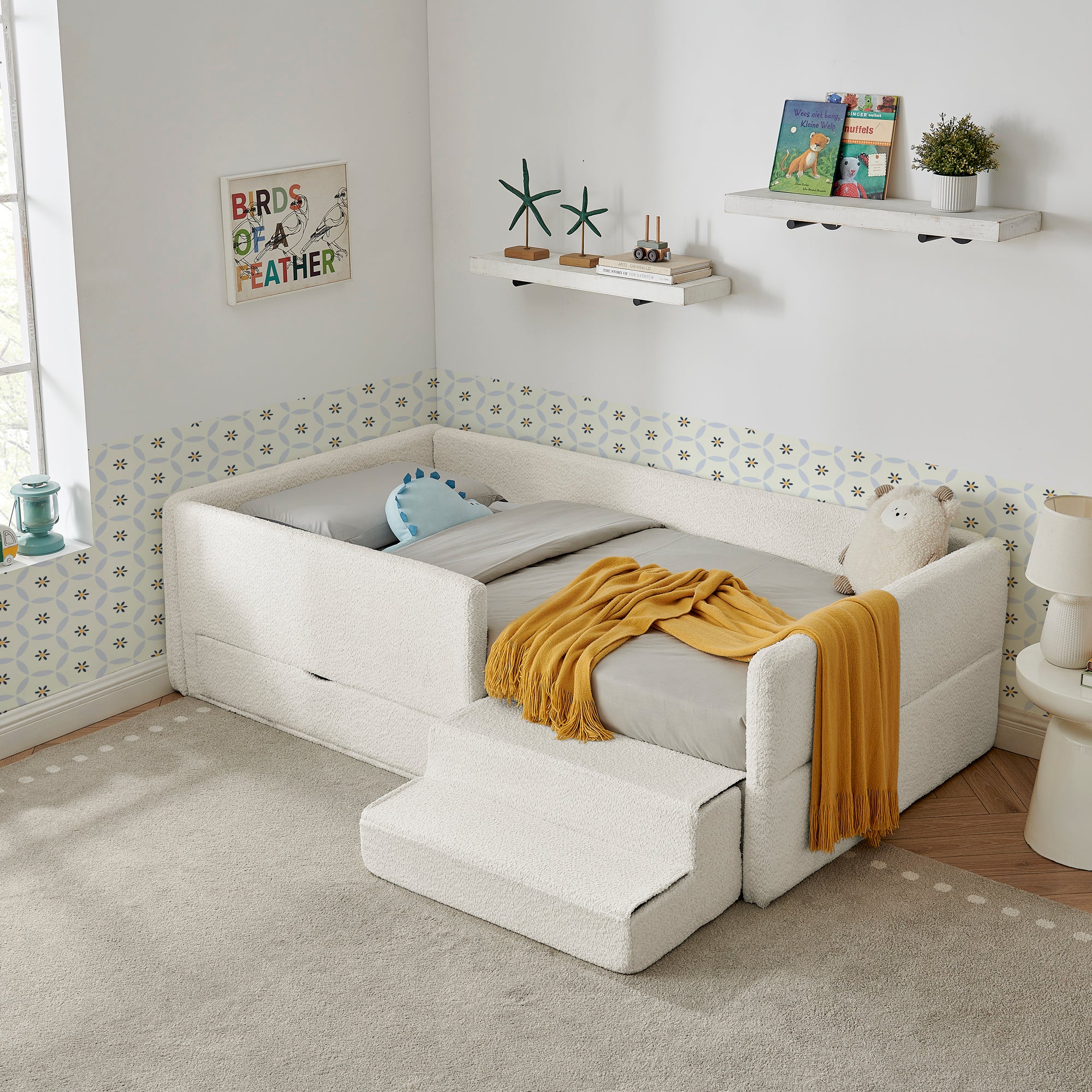 Twin Size Safe Cozy Multi-Functional Kids Bed