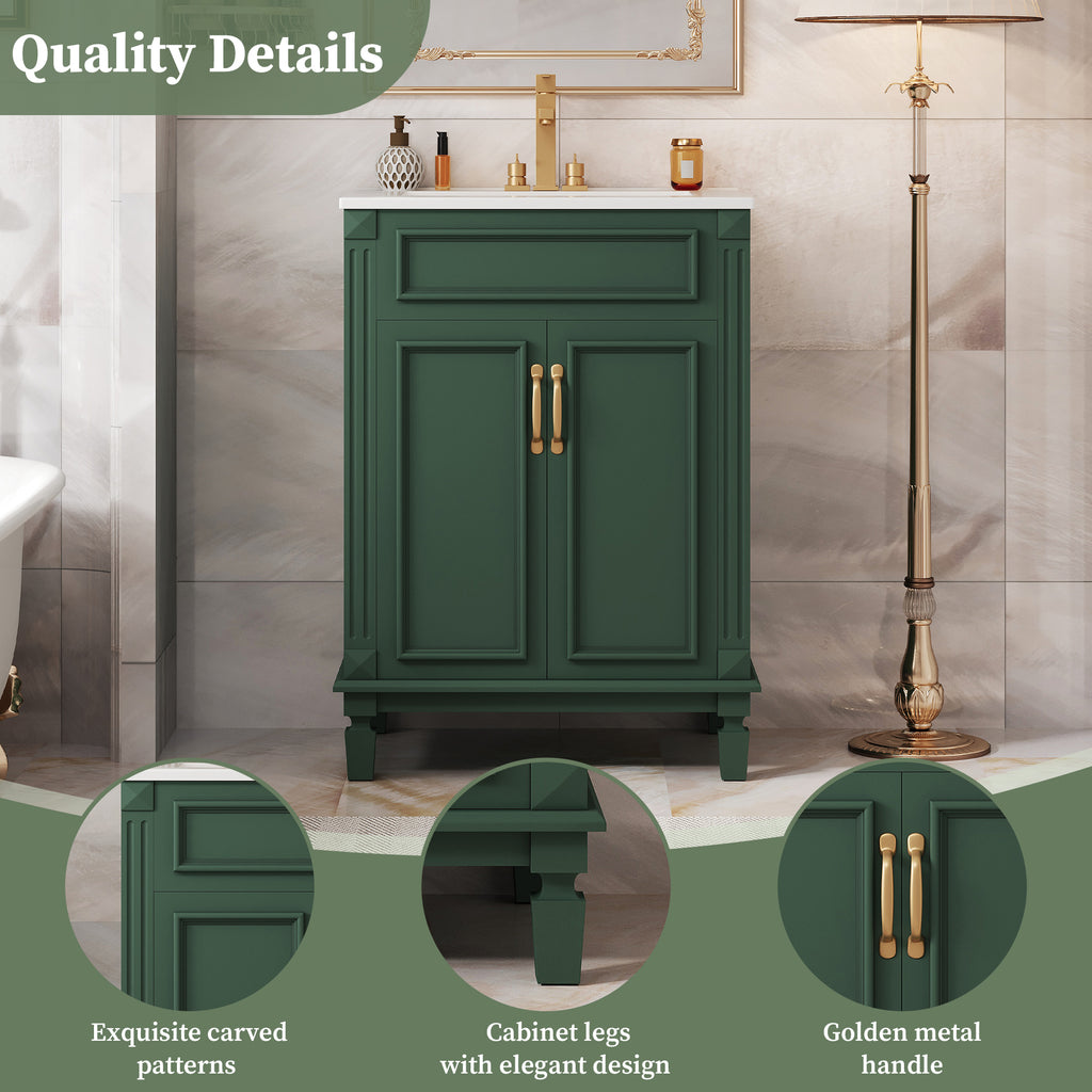 24'' Bathroom Vanity with Top Sink